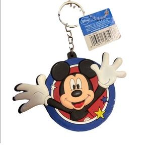New Mickey Mouse PVC Keychain 3” Key Ring